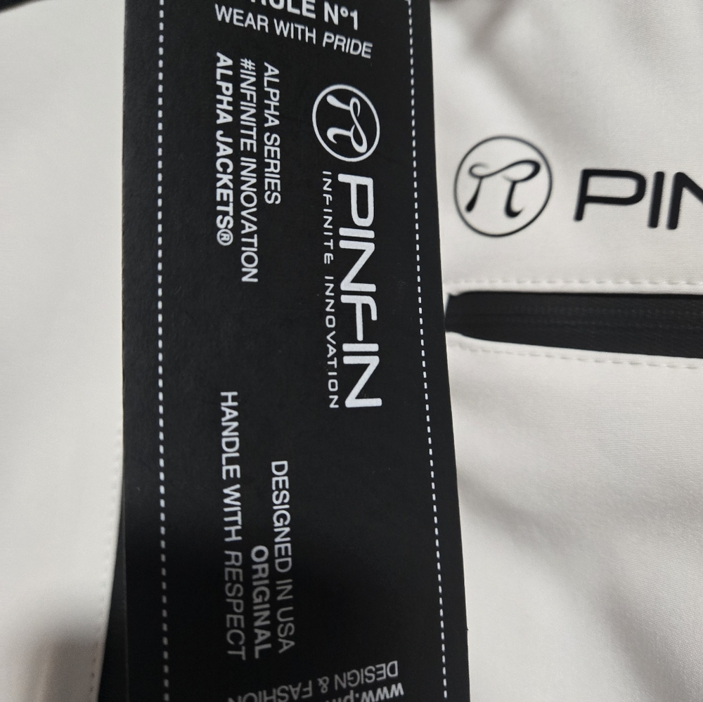 PinFin White Winbreaker High Tech Womens Med NWT - Picture 5 of 8